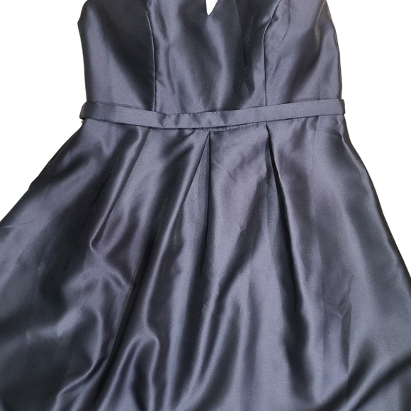 ALFRED SUNG 🏷️NWT Sleeveless V Neck Belted High-Low Gown Box Pleats 18 - Picture 8 of 9